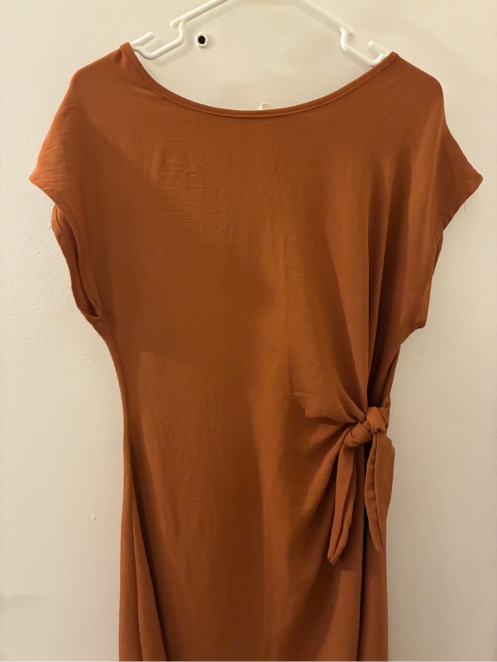 Women’s See You Monday Cocoa Brown Tie-Waist Midi Dress Size Large